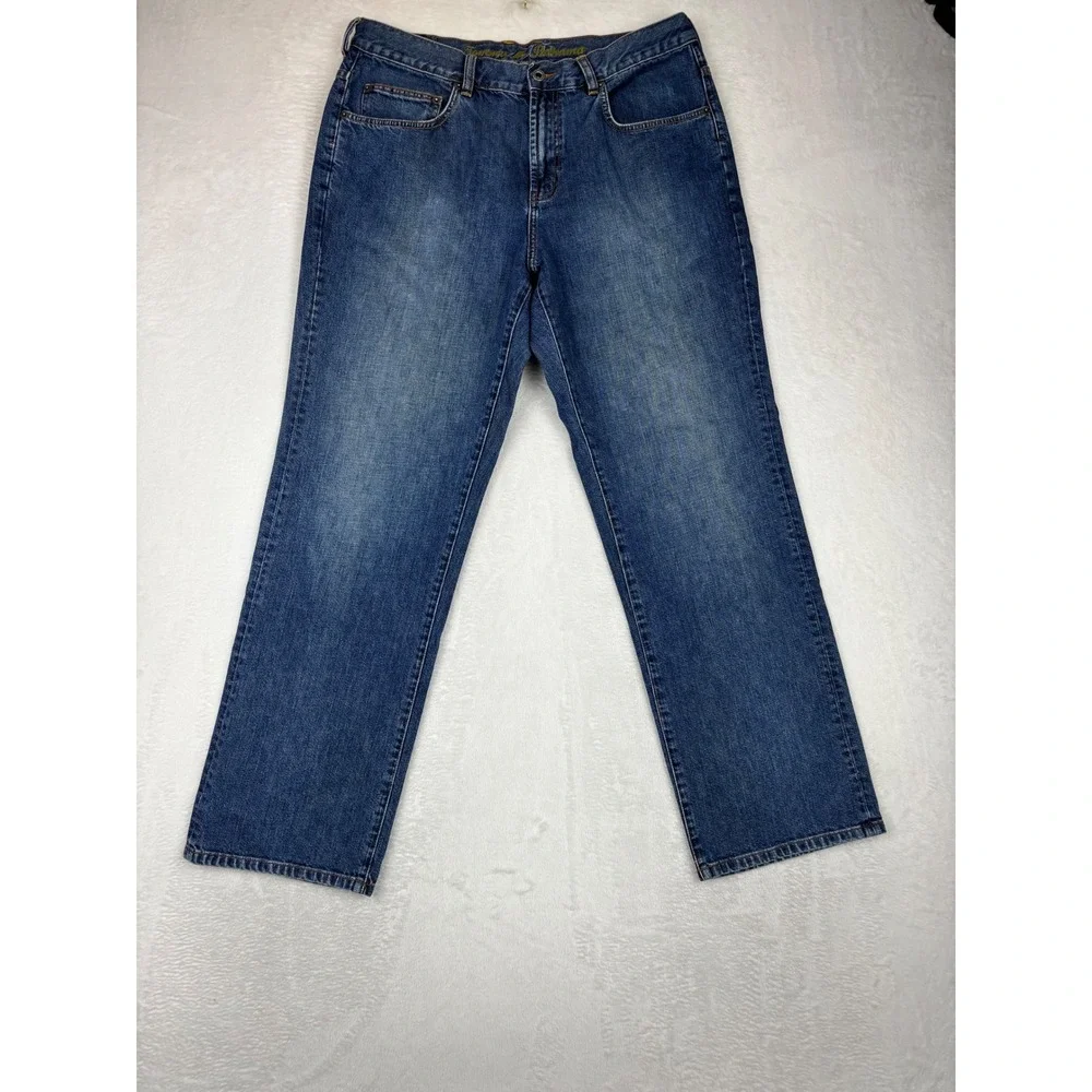 Tommy Bahama Classic Fit Mens 38x22 Jeans Blue Denim Straight Leg Medium Wash